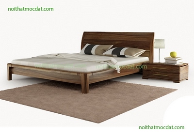 Giường ngủ gỗ óc chó ms 11 - Thiết kế thi công