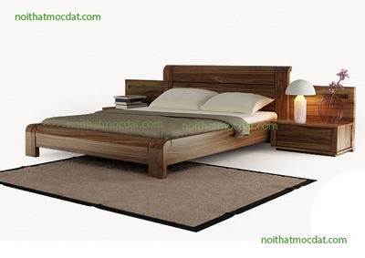 Giường ngủ gỗ óc chó ms 14 - Thiết kế thi công