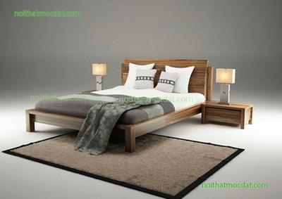 Giường ngủ gỗ óc chó ms 31