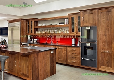 Lựa chọn tủ bếp bằng nội thất gỗ óc chó cho căn bếp gia đình bạn
