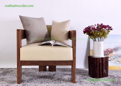 Ghế sofa gỗ óc chó ms 03-Thiết kế thi công